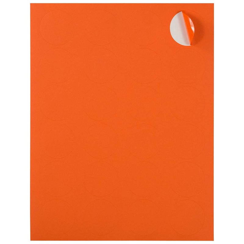 JAM PAPER Circle Label Sticker Seals - 1 2/3 Inch Diameter - Orange - 120 Round Labels/Pack - Image 3